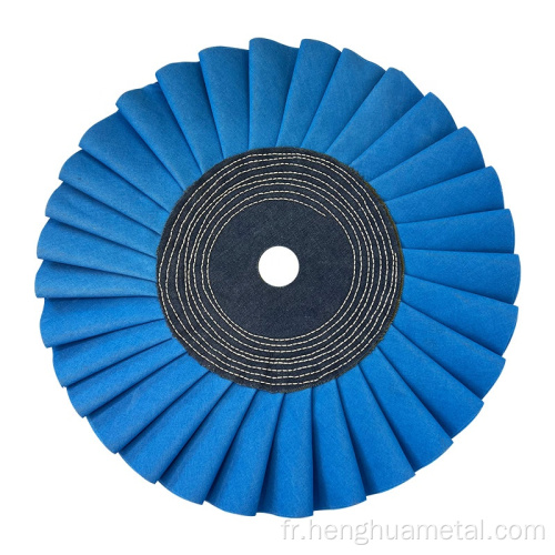Bijoux matériel roue de buffage en tissu bleu